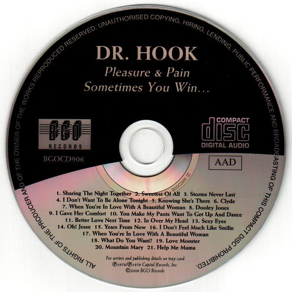 Dr. Hook : Pleasure & Pain / Sometimes You Win... (CD, Album, Comp, RM)