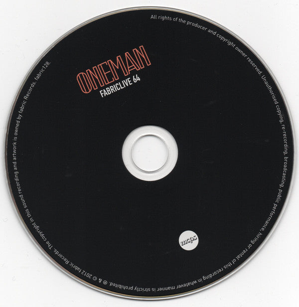 Oneman : Fabriclive 64 (CD, Mixed)