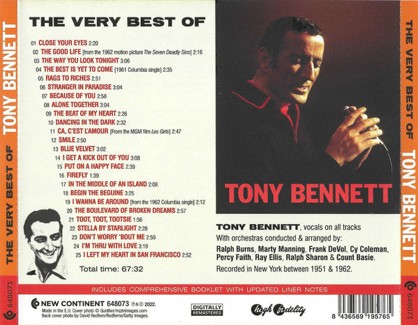 Tony Bennett : The Very Best Of Tony Bennett (CD, Comp, RM)