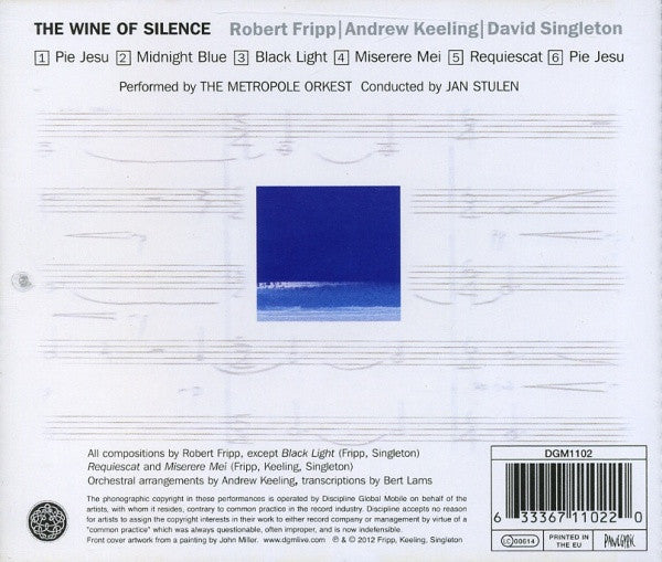 Robert Fripp | Andrew Keeling | David Singleton, Metropole Orchestra : The Wine Of Silence (CD, Album)