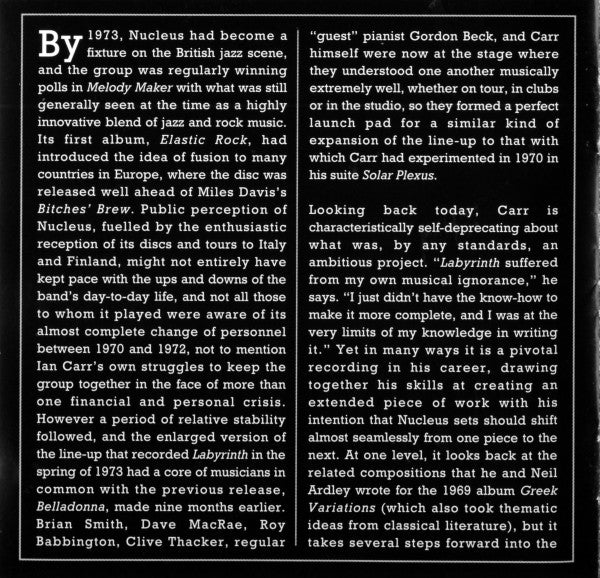 Ian Carr With Nucleus (3) : Labyrinth / Roots (CD, Album, RE + CD, Album, RE + Comp, RM)