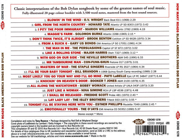 Various : How Many Roads (Black America Sings Bob Dylan) (CD, Comp, Mono)