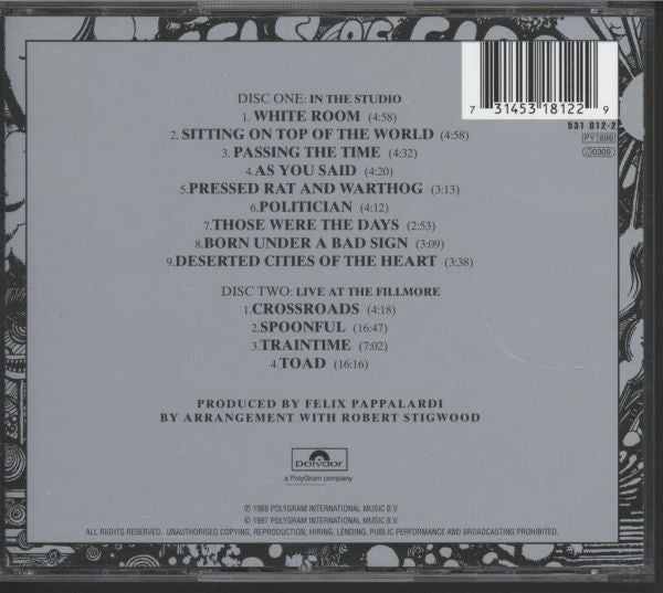 Cream (2) : Wheels Of Fire (2xCD, Album, RE, RM)