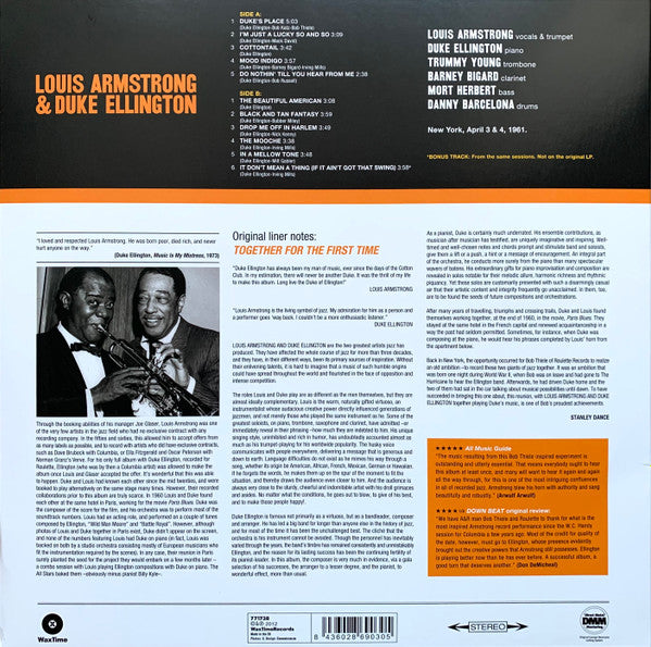 Louis Armstrong & Duke Ellington : The Great Summit (LP, Album, 180)