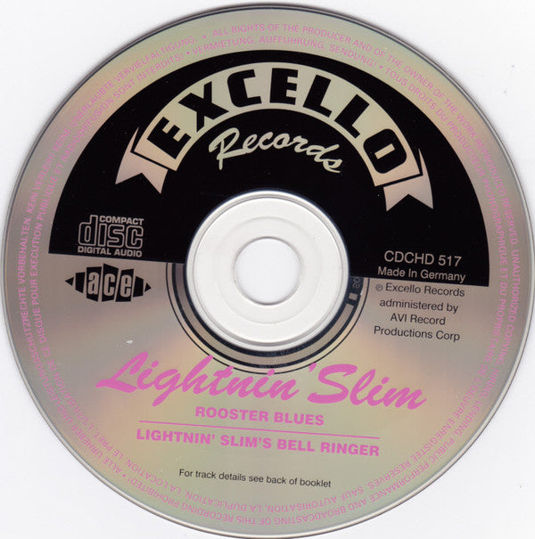 Lightning Slim : Rooster Blues / Lightnin' Slim's Bell Ringer (CD, Comp, Mono)