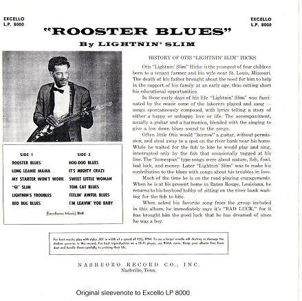 Lightning Slim : Rooster Blues / Lightnin' Slim's Bell Ringer (CD, Comp, Mono)