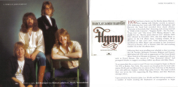 Barclay James Harvest : Gone To Earth (CD, Album, RE, RM)