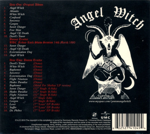 Angel Witch : Angel Witch (2xCD, Album, RE, RM, 30t)