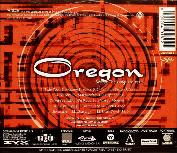 Oregon : Best Of The Vanguard Years (CD, Comp)