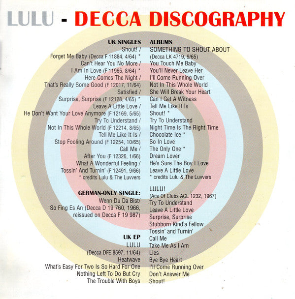 Lulu : Shout! The Complete Decca Recordings (2xCD, Comp)