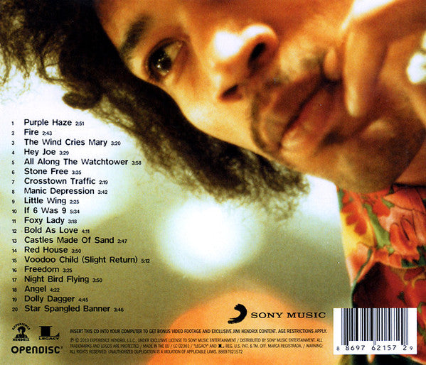 Jimi Hendrix : Experience Hendrix - The Best Of Jimi Hendrix (CD, Album, Comp, RE, RM)