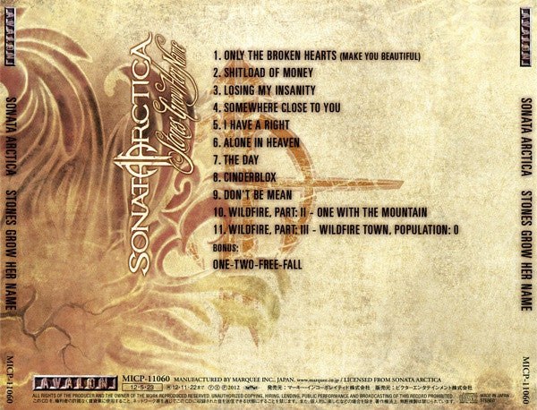 Sonata Arctica : Stones Grow Her Name (CD, Album)