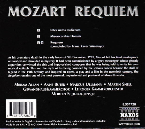Wolfgang Amadeus Mozart : Requiem (CD, O-C)