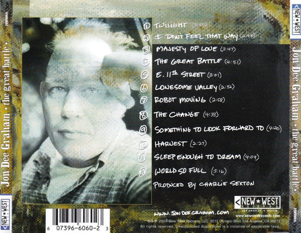Jon Dee Graham : The Great Battle (CD, Album)