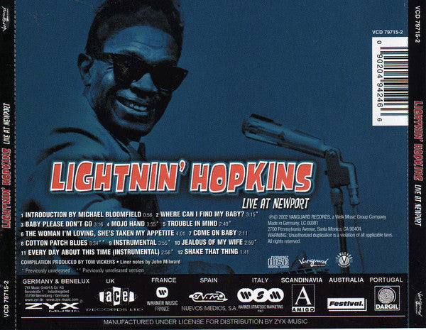 Lightnin' Hopkins : Live At Newport (CD)
