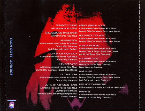 Aldo Nova : Subject (CD, Album, RE, RM)