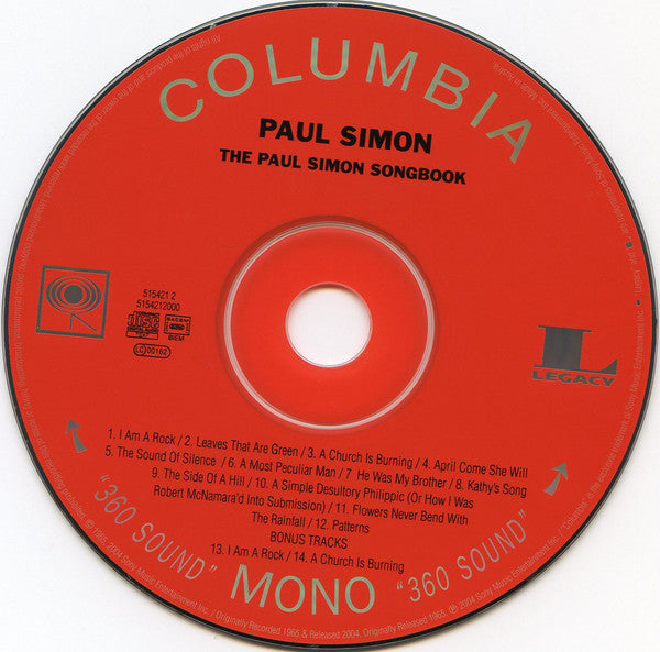 Paul Simon : The Paul Simon Songbook (CD, Album, Mono, RE)