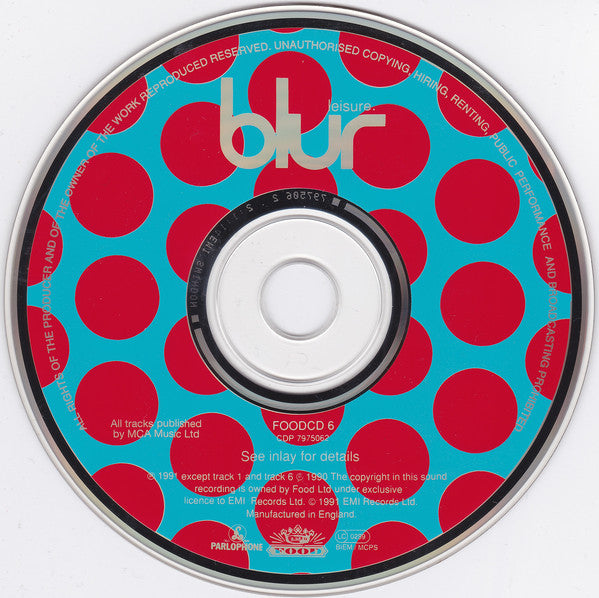 Blur : Leisure (CD, Album)