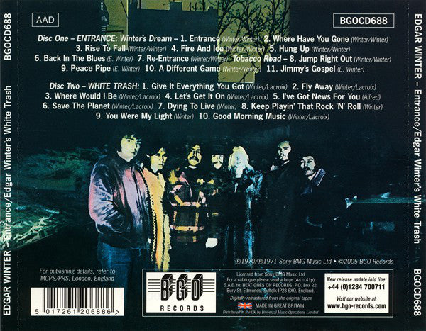 Edgar Winter : Entrance / Edgar Winter's White Trash (CD, Album + CD, Album + Comp, RE, RM)