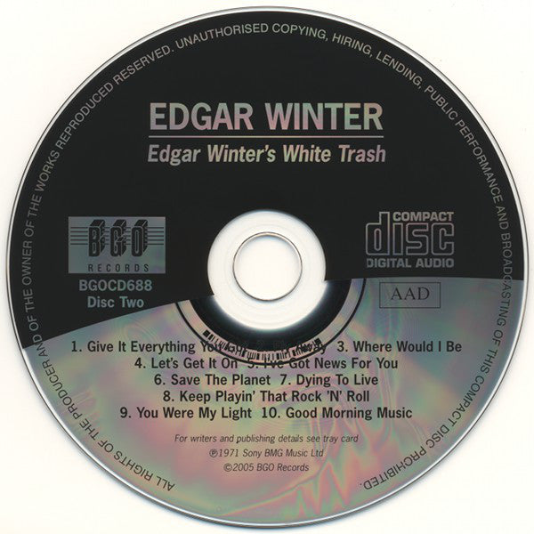 Edgar Winter : Entrance / Edgar Winter's White Trash (CD, Album + CD, Album + Comp, RE, RM)