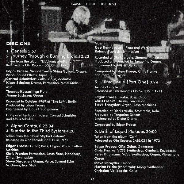 Tangerine Dream : Sunrise In The Third System: The Pink Years Anthology 1970-1973 (2xCD, Comp, RM)