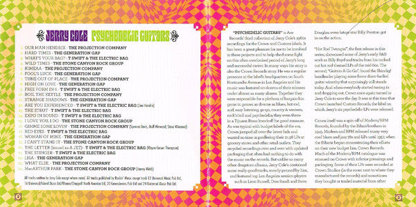 Jerry Cole : Psychedelic Guitars (CD, Comp, RM)