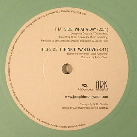 Josephine (9) : What A Day (7", Single, Min)