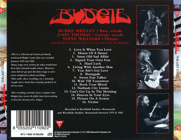 Budgie : The Last Stage (CD, Album)