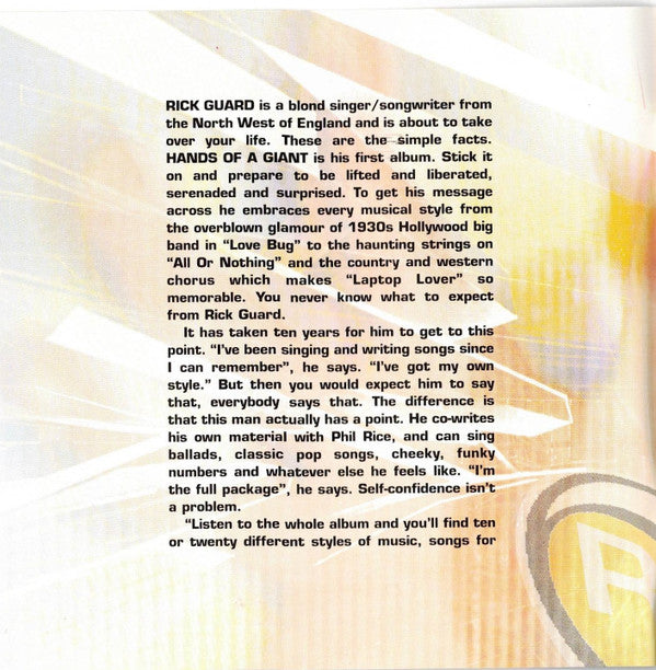 Rick Guard : Hands Of A Giant (CD, Album)