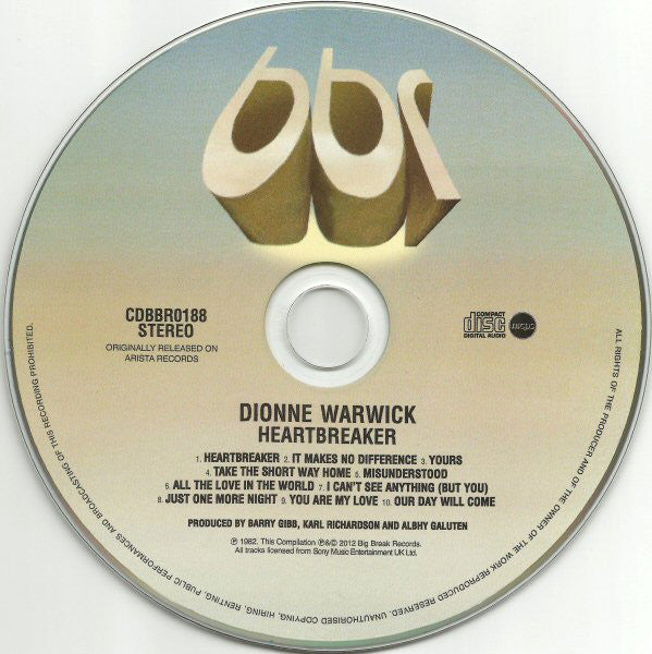 Dionne Warwick : Heartbreaker (CD, Album, RE, RM)