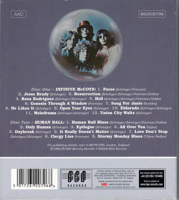 The McCoys : Infinite McCoys / Human Ball (CD, Album, RE + CD, Album, RE + Comp, RM)