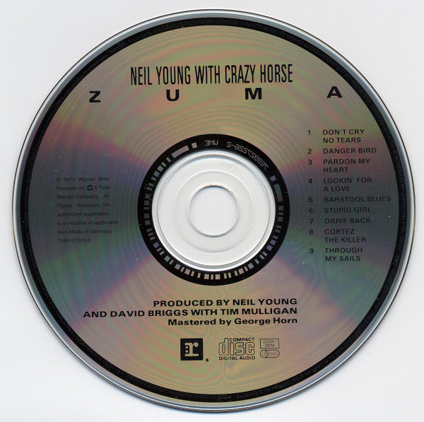 Neil Young With Crazy Horse : Zuma (CD, Album, RE)