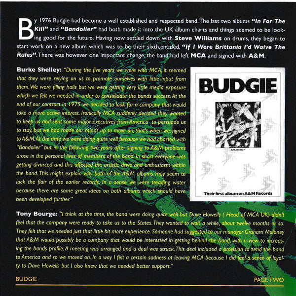 Budgie : If I Were Brittania I'd Waive The Rules (CD, Album, RE, RM)