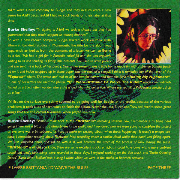Budgie : If I Were Brittania I'd Waive The Rules (CD, Album, RE, RM)