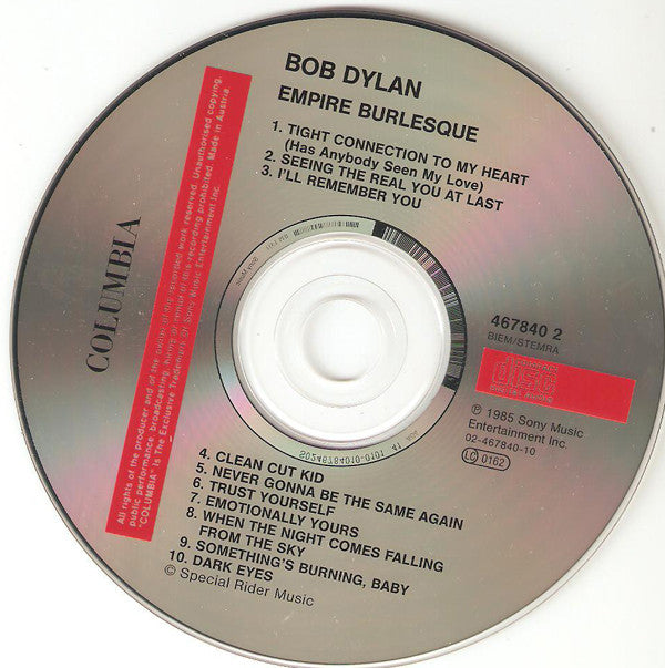 Bob Dylan : Empire Burlesque (CD, Album, RE, RP)