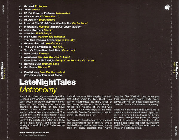 Metronomy : LateNightTales (CD, Comp, Mixed)