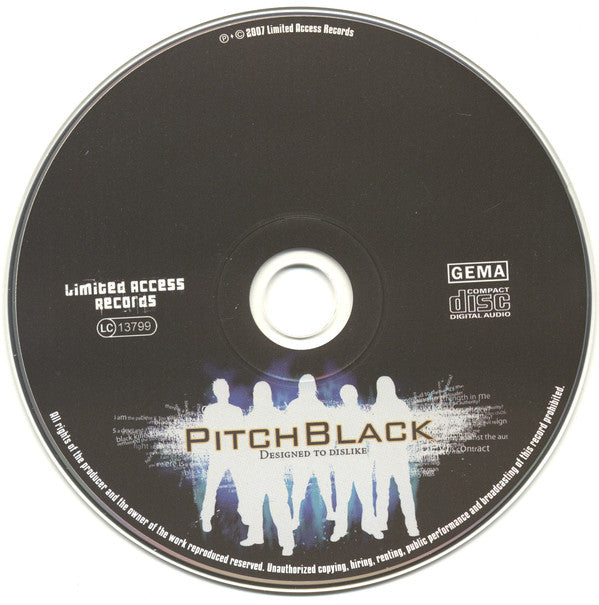 Pitchblack (3) : Designed To Dislike (CD, Album)