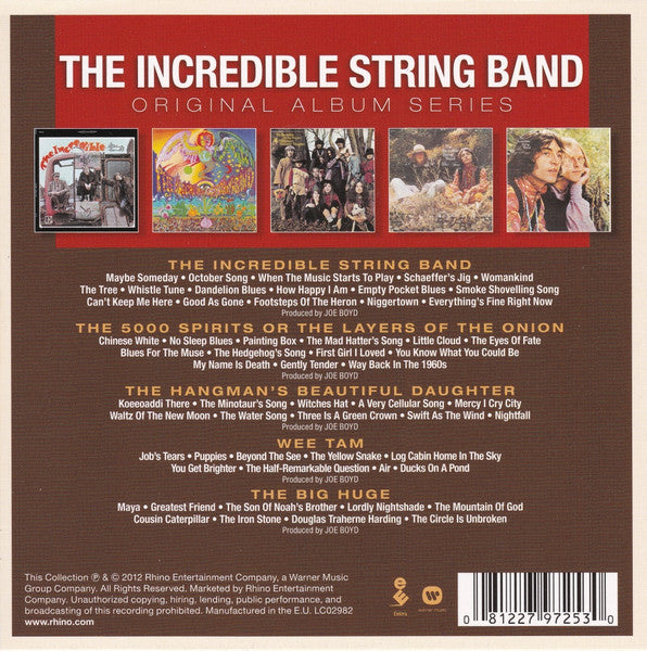 The Incredible String Band : Original Album Series (CD, Album, RE + CD, Album, RE + CD, Album, RE + CD)