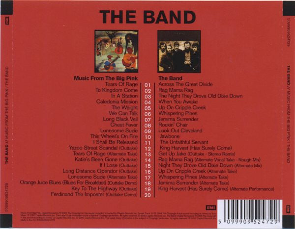 The Band : Music From Big Pink / The Band (CD, Album, RE, RM + CD, Album, RE, RM + Comp)