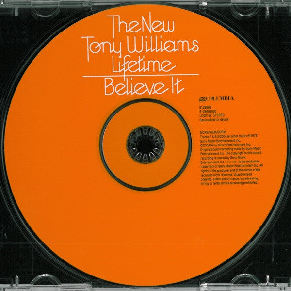 The New Tony Williams Lifetime : Believe It (CD, Album, RE)