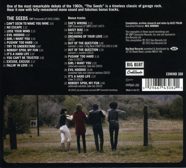 The Seeds : The Seeds (CD, Album, Mono, RE, RM)