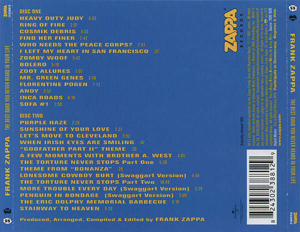 Frank Zappa : The Best Band You Never Heard In Your Life (2xCD, Album, RE, RM)