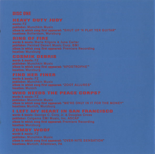 Frank Zappa : The Best Band You Never Heard In Your Life (2xCD, Album, RE, RM)