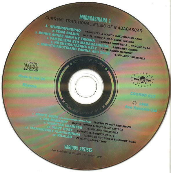Various : Madagasikara One (Current traditional Music Of Madagascar) (CD, Comp)