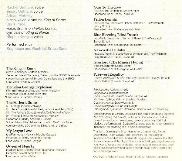 The Unthanks With The Brighouse And Rastrick Brass Band : Diversions Vol. 2 - The Unthanks With Brighouse And Rastrick Brass Band (CD, Album)