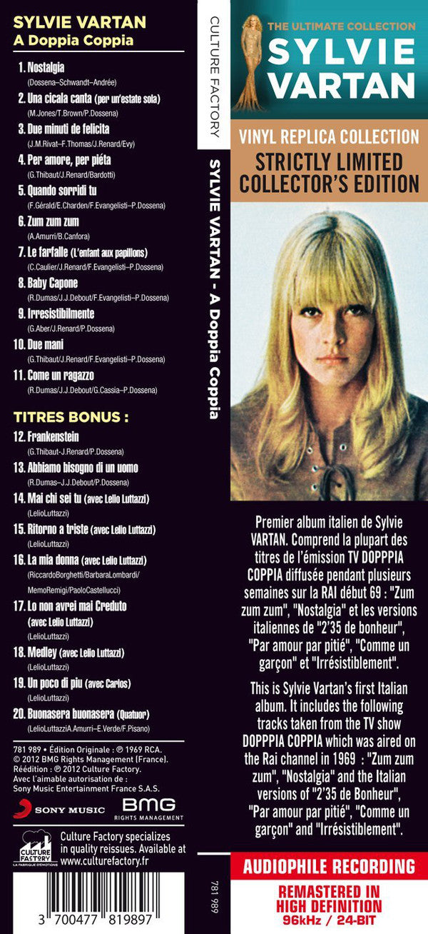 Sylvie Vartan : Sylvie Vartan (CD, Album, Ltd, RE, RM)