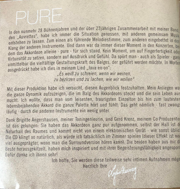 Lydie Auvray : Pure (SACD, Hybrid)