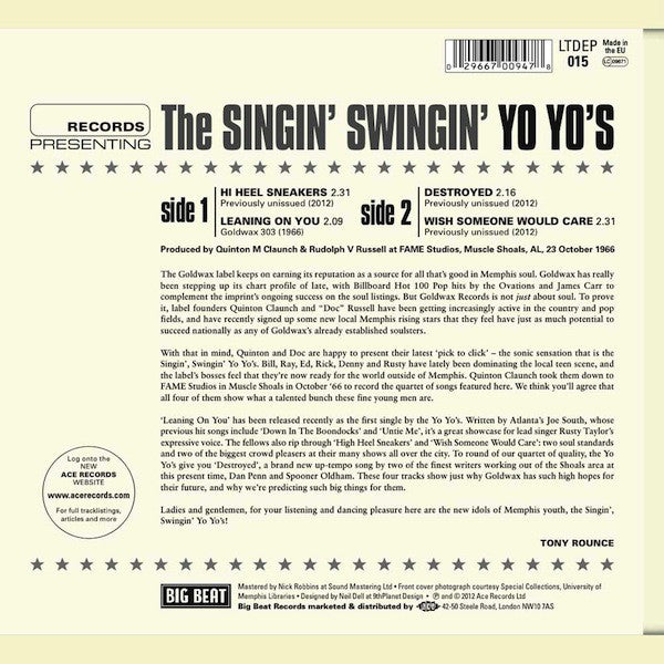 The Yo Yo's : Presenting The Singin' Swingin' Yo Yo's (7", EP, Mono, Ltd)