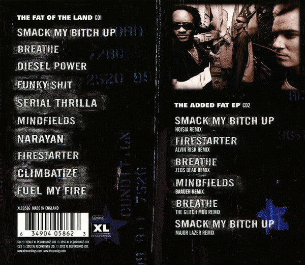 The Prodigy : The Fat Of The Land (CD, Album, RE, O-c + CD, EP + Exp)