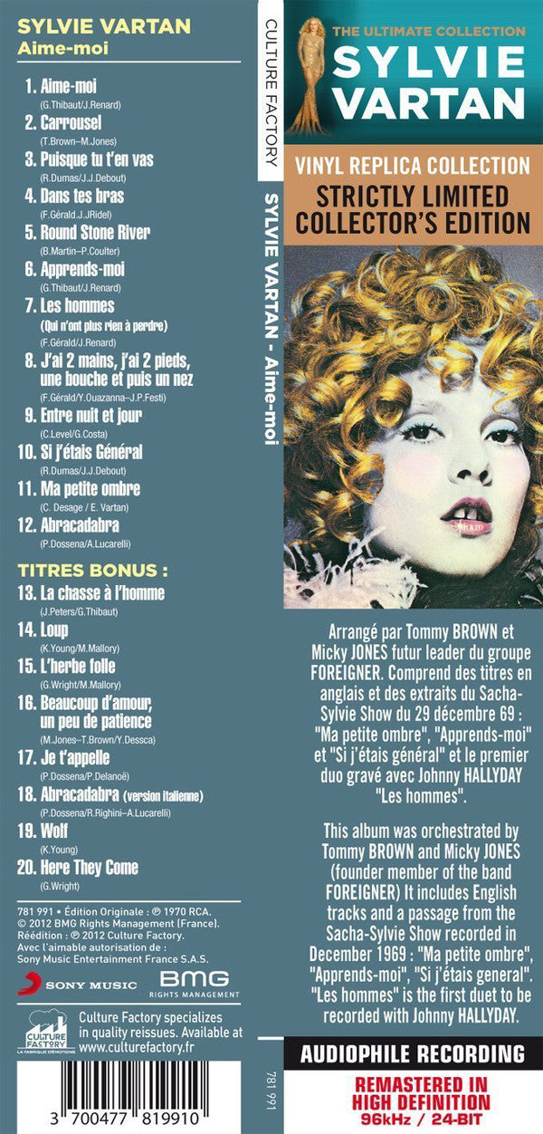 Sylvie Vartan : Sylvie Vartan (CD, Album, Ltd, RE, RM)